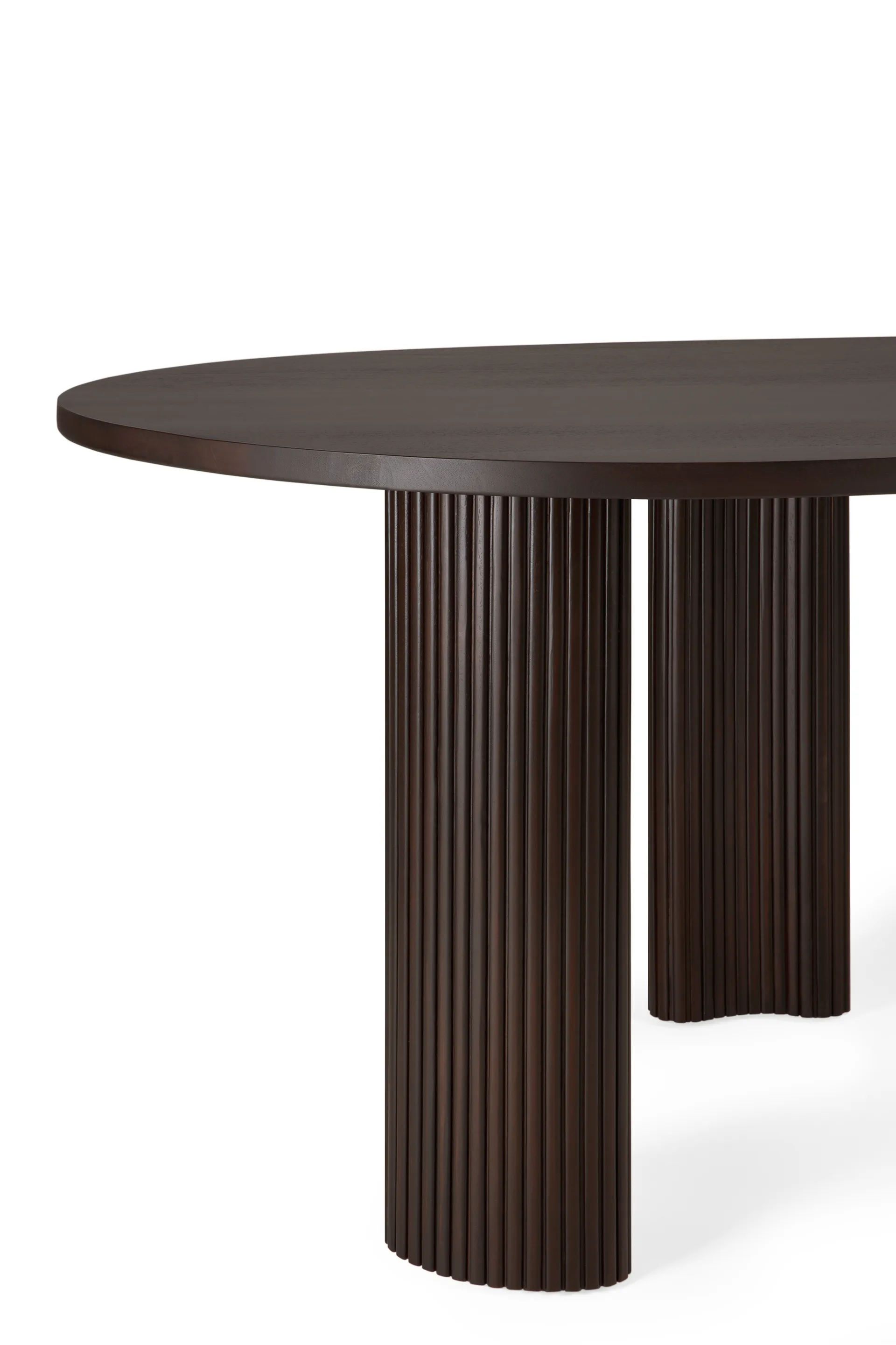 Boomerang Schreibtisch, Dark brown mahogny, 200x100x76 cm Ethnicraft