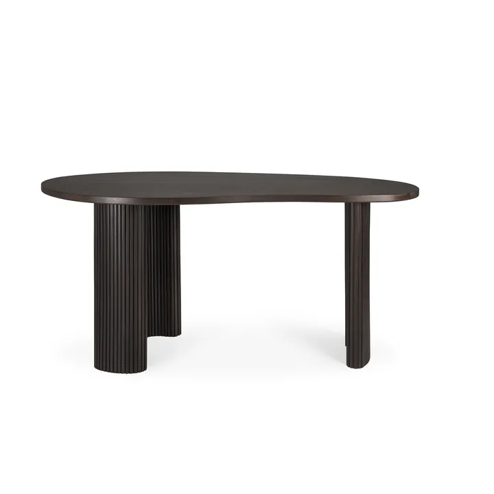 Boomerang Schreibtisch - Dunkelbraun gebeizte Mahagony, 160x83x76 cm - Ethnicraft