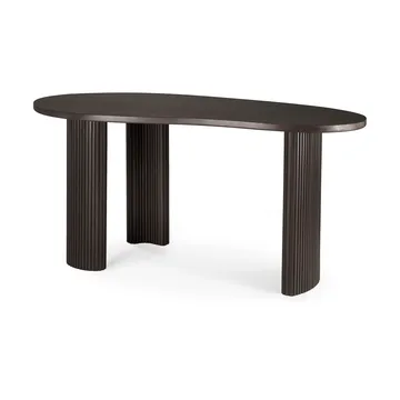 Boomerang Schreibtisch - Dunkelbraun gebeizte Mahagony, 160x83x76 cm - Ethnicraft