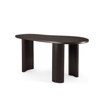 Boomerang Schreibtisch - Dunkelbraun gebeizte Mahagony, 160x83x76 cm - Ethnicraft