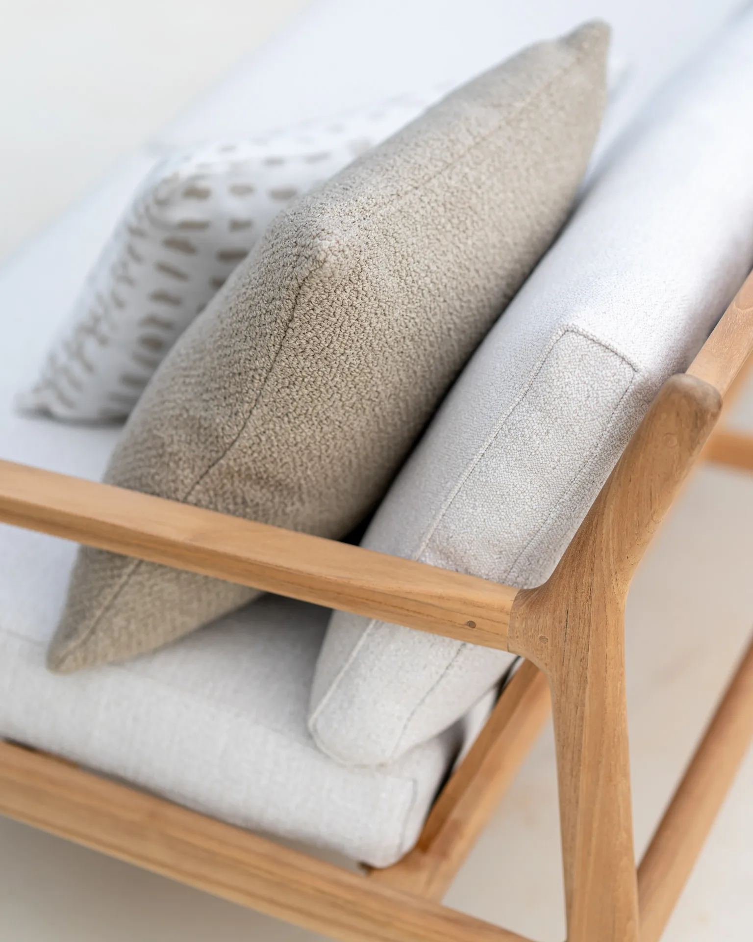 Boucle outdoor Kissen 50x50 cm, Hafer Ethnicraft