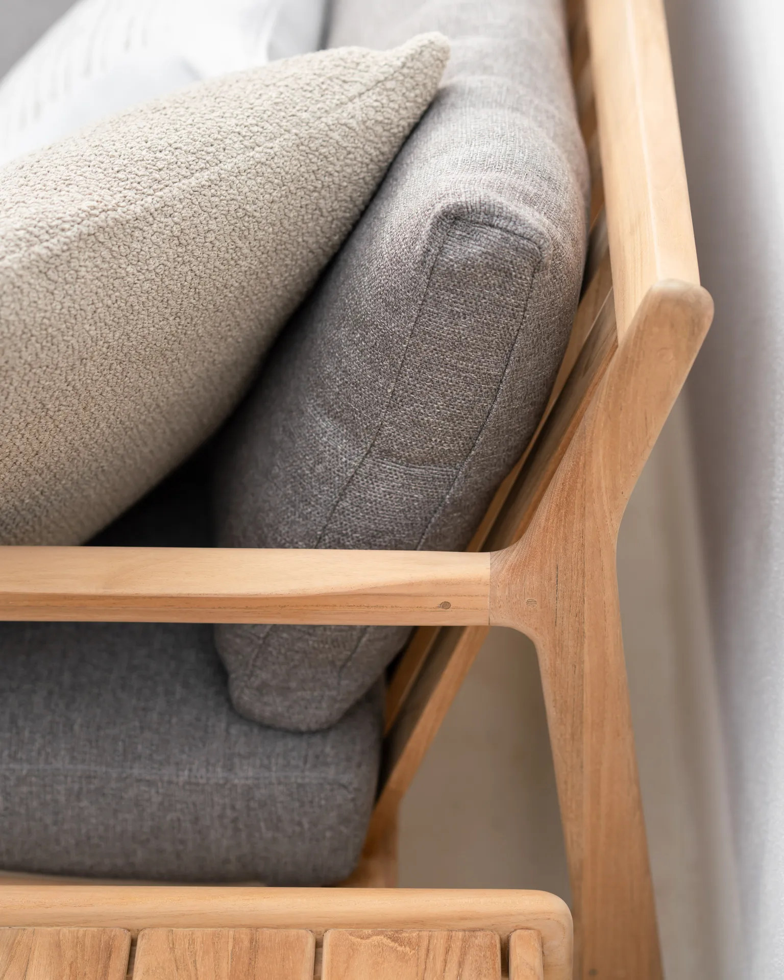 Boucle outdoor Kissen 50x50 cm, Hafer Ethnicraft