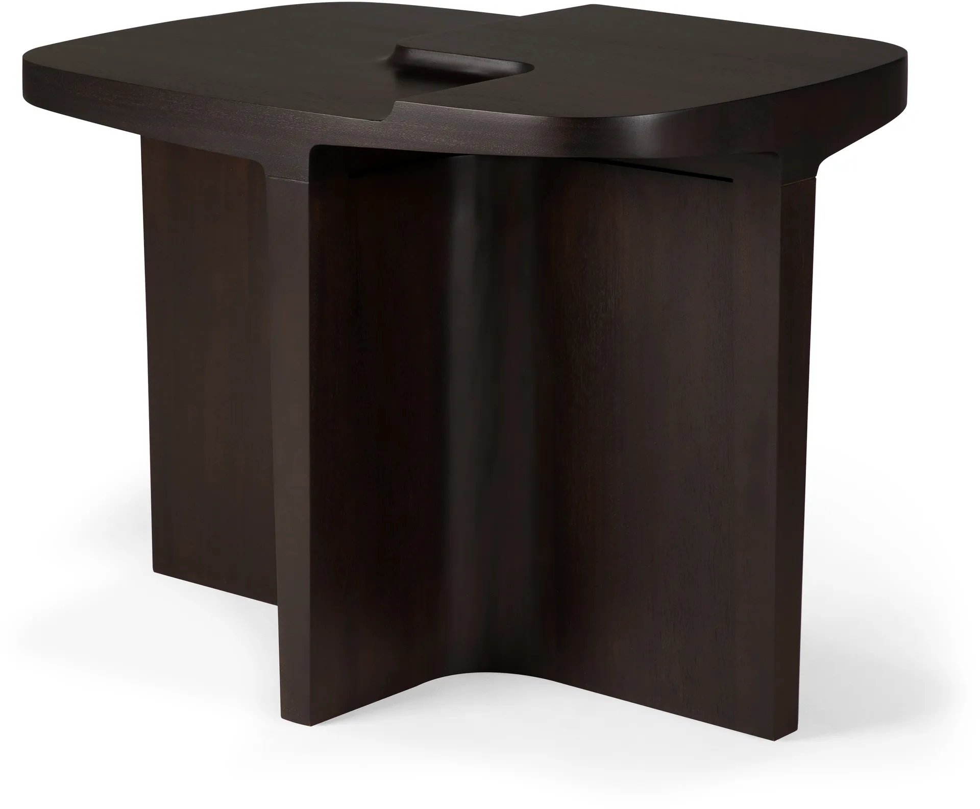 Brutalist Beistelltisch, Rose brown mahogany, 60x40 cm Ethnicraft