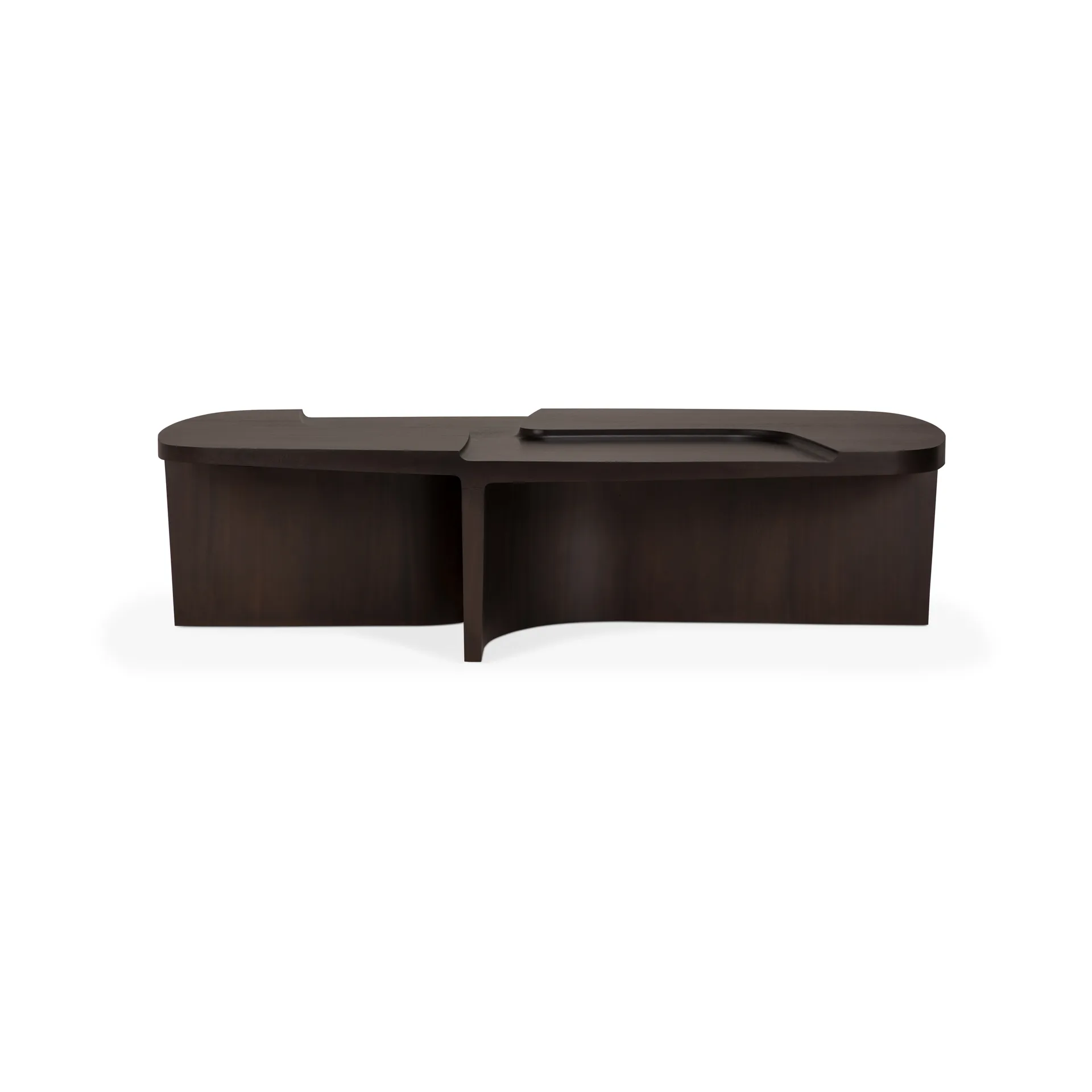 Brutalist Couchtisch, Rose brown mahogany, 143x75 cm Ethnicraft