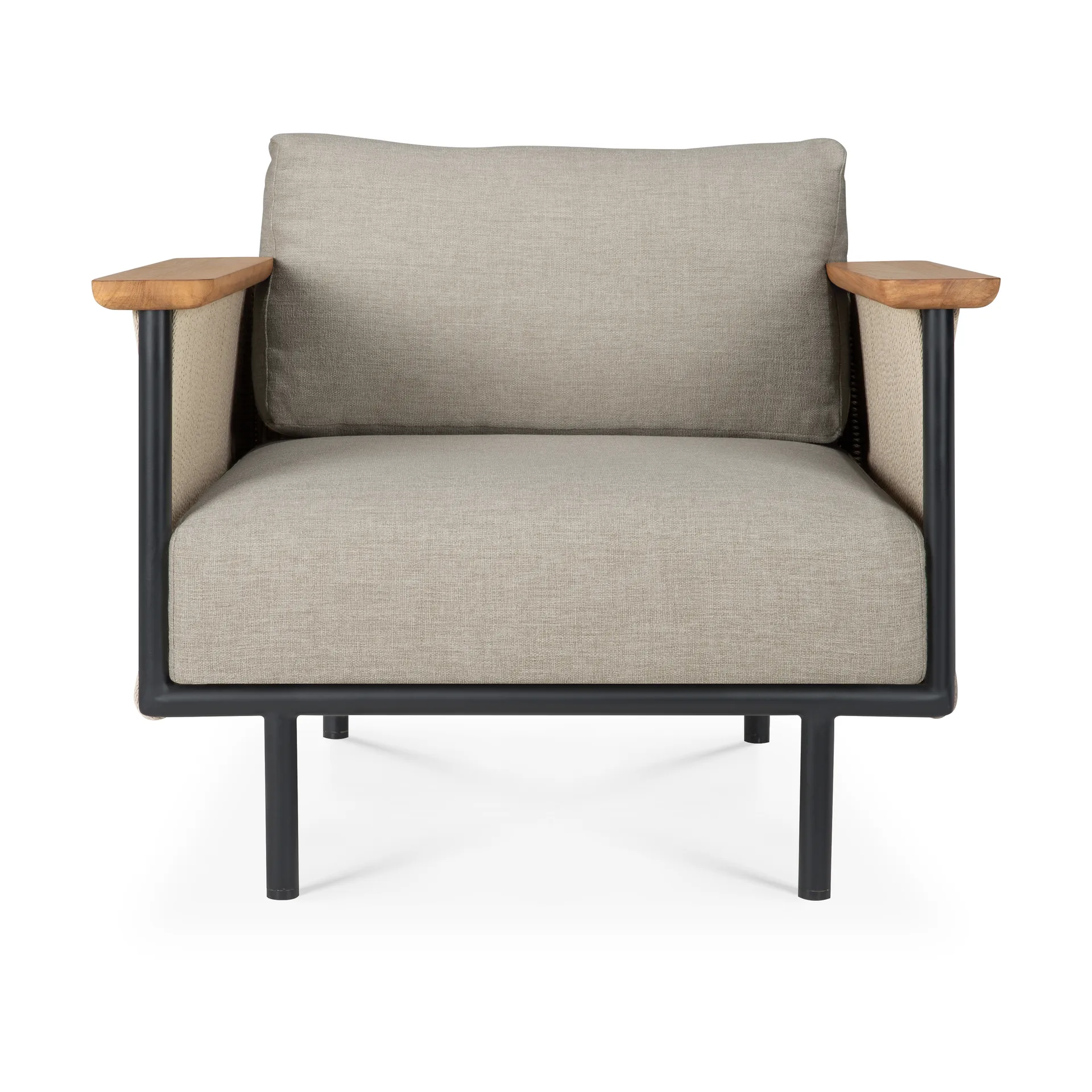 Corbey Outdoor Loungestuhl mit Kissen, Aluminium black-Oyster Ethnicraft