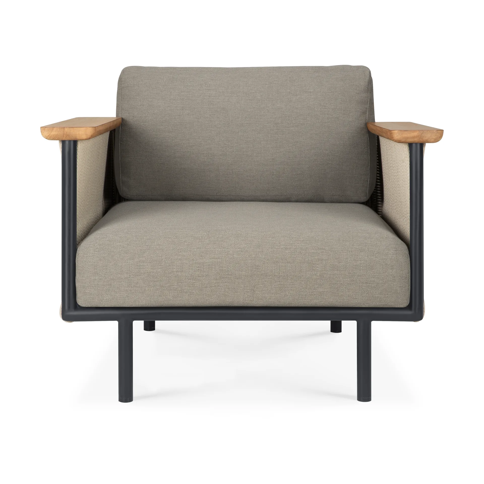 Corbey Outdoor Loungestuhl mit Kissen, Aluminium black-Silt Ethnicraft