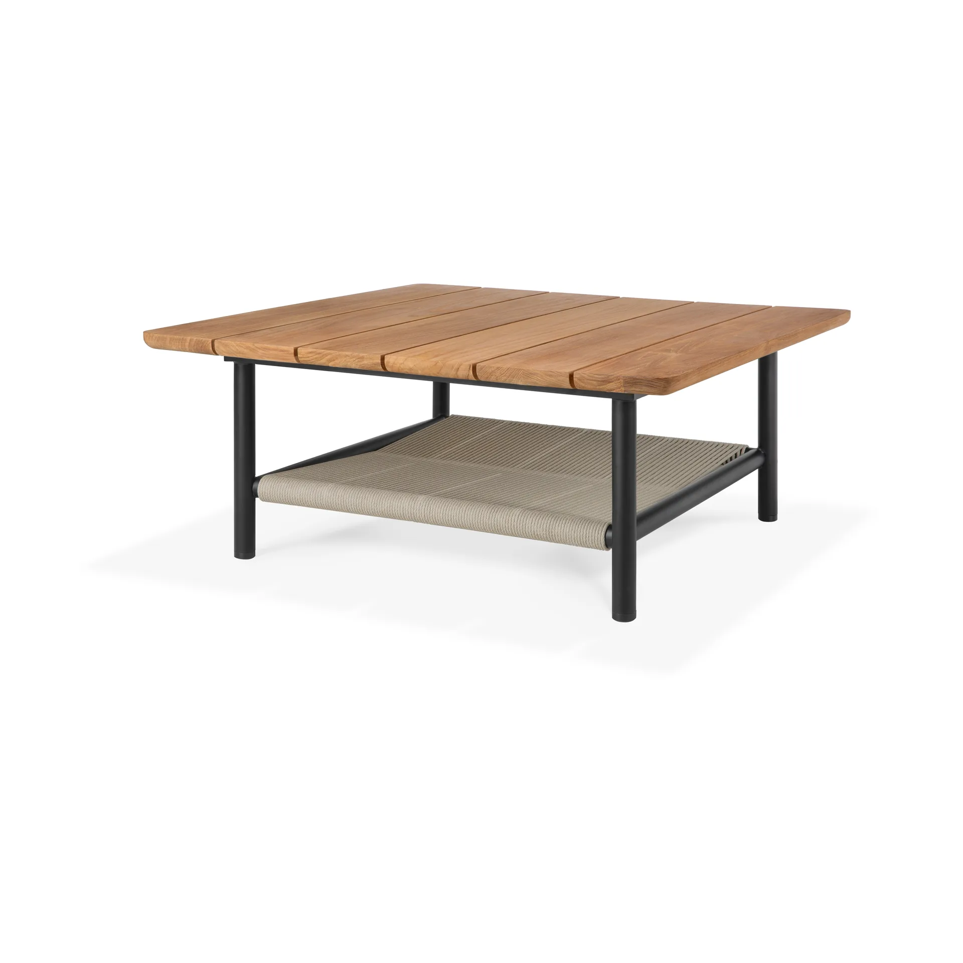 Corbey Outdoor Sofa-Tisch, 80 cm, teak-aluminium black Ethnicraft