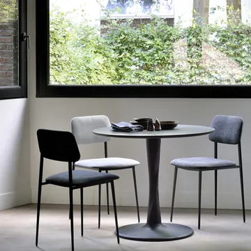 DC Dining-Stuhl - Light grey-Black Metall - Ethnicraft