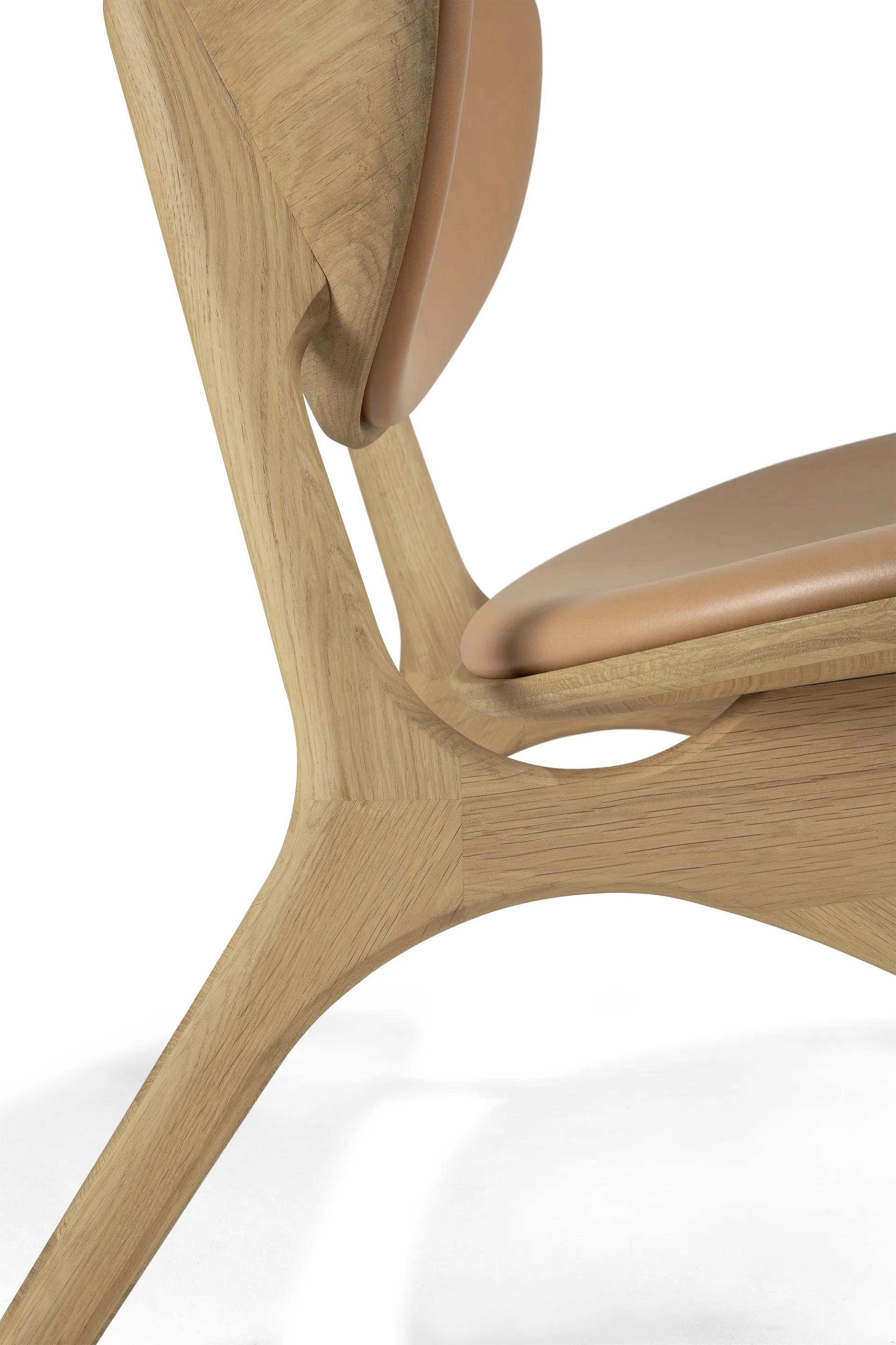 Eye loungefåtölj, Lackierte Eiche-Leder Sienna Ethnicraft