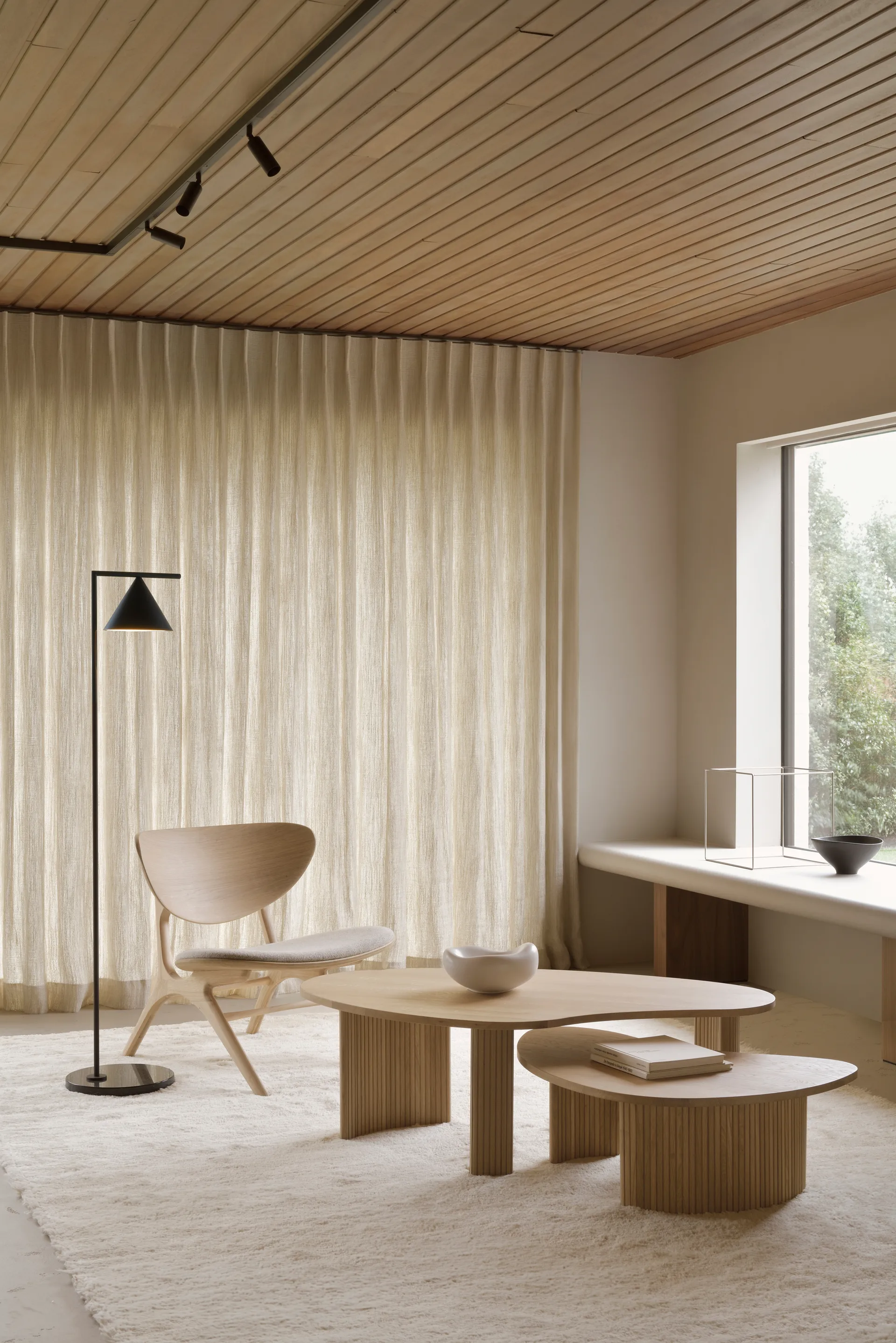 Eye loungefåtölj, Oak, off white Ethnicraft