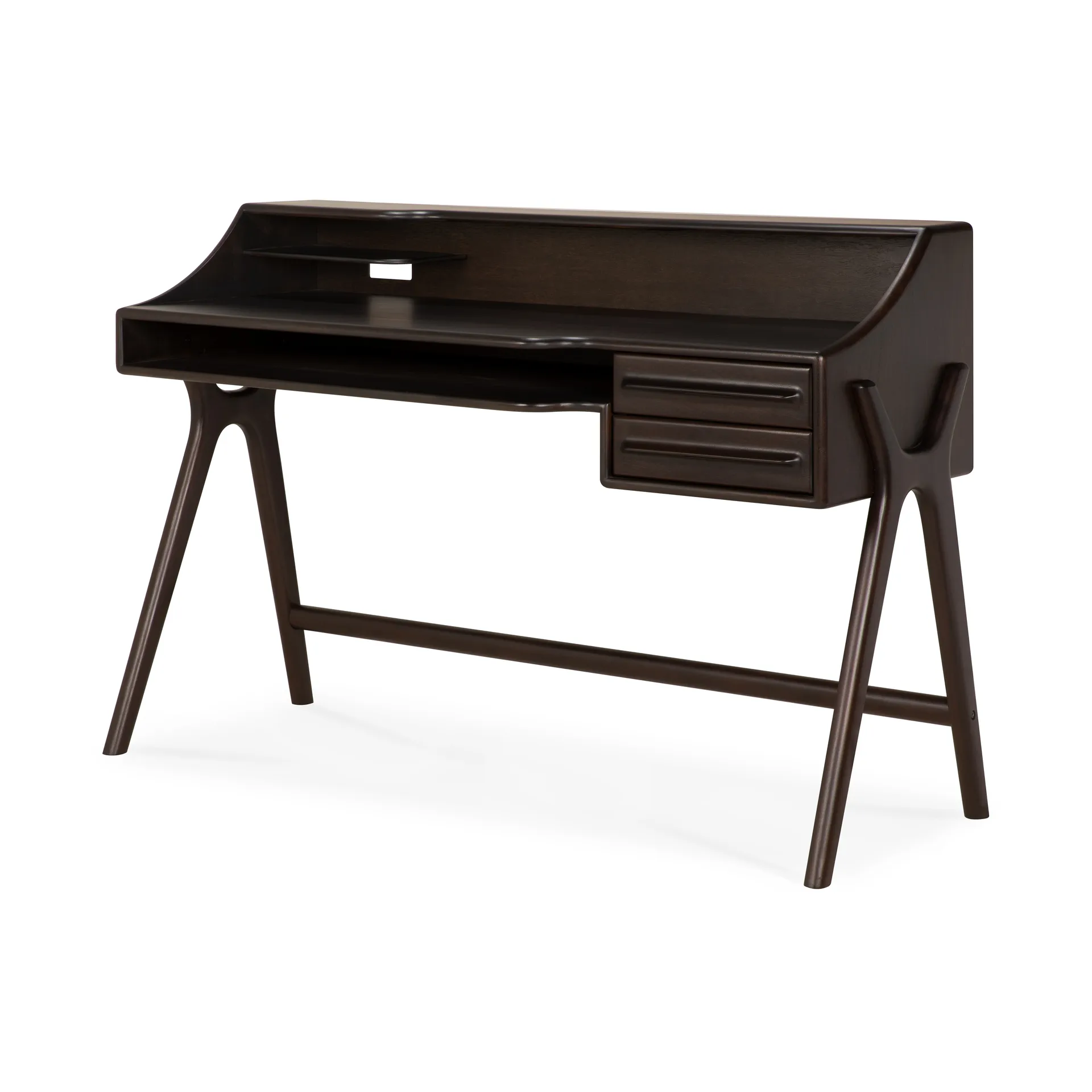 Flow Schreibtisch, Rose brown mahogany, 140x55 cm Ethnicraft