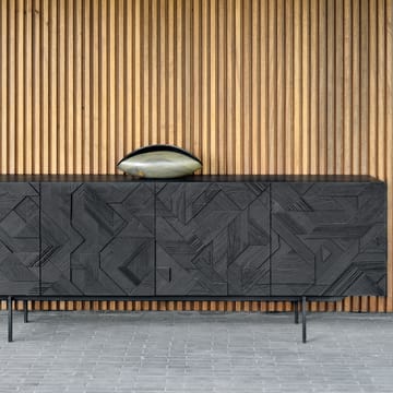 Graphic Siteboard - Teak schwarz 3-türig - Ethnicraft