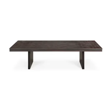 Grooves Couchtisch - Off black teak, 135x65 cm - Ethnicraft