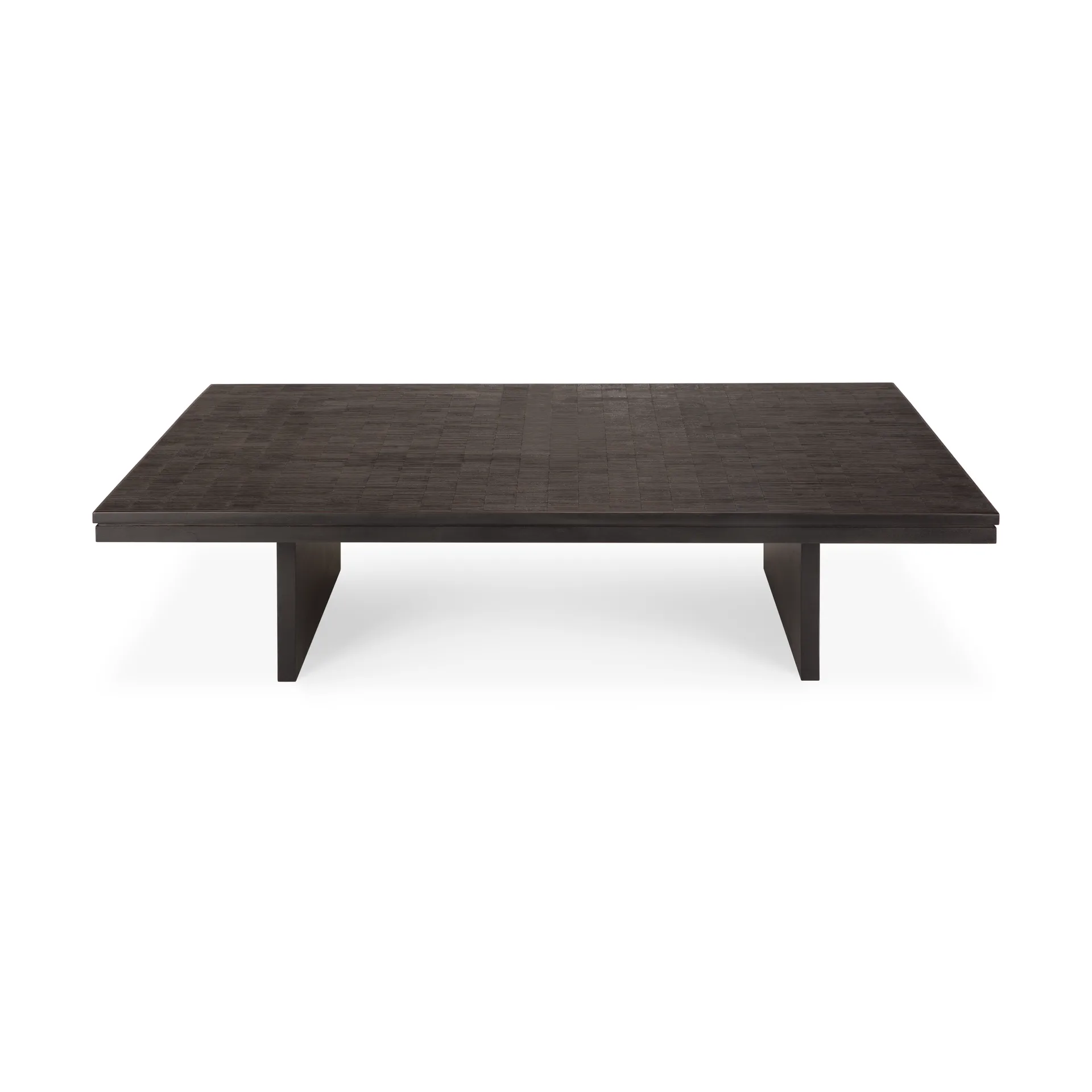 Grooves Couchtisch, Off black Teak, 140x110 cm Ethnicraft