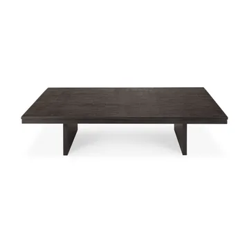 Grooves Couchtisch - Off black Teak, 140x110 cm - Ethnicraft