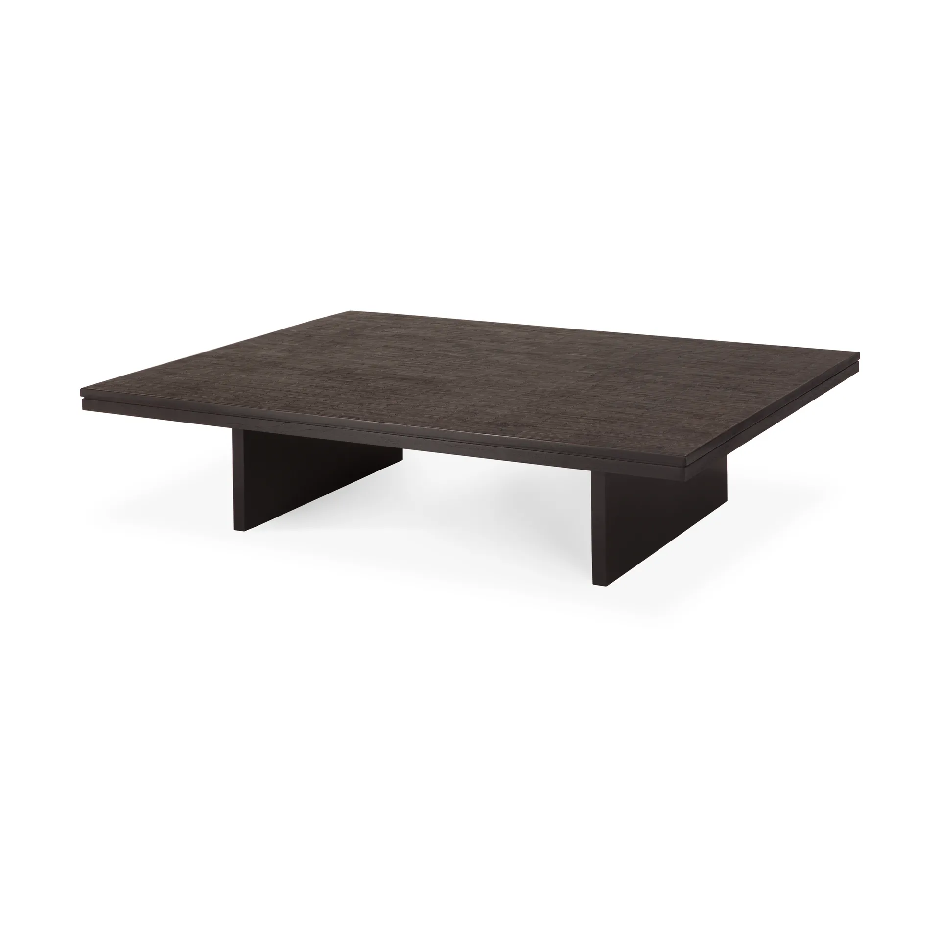 Grooves Couchtisch, Off black Teak, 140x110 cm Ethnicraft