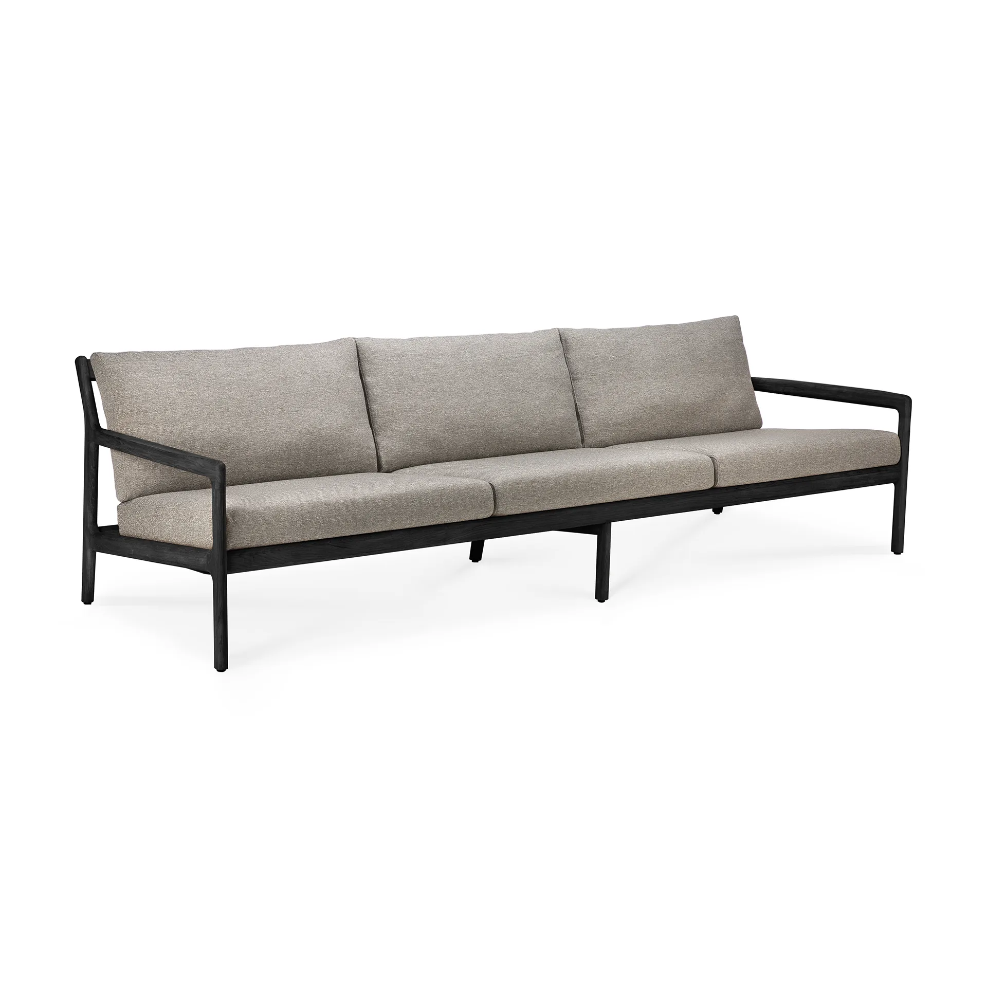 Jack outdoor 3-sitziges Sofa schwarzgebeizt teak, Mocha Ethnicraft