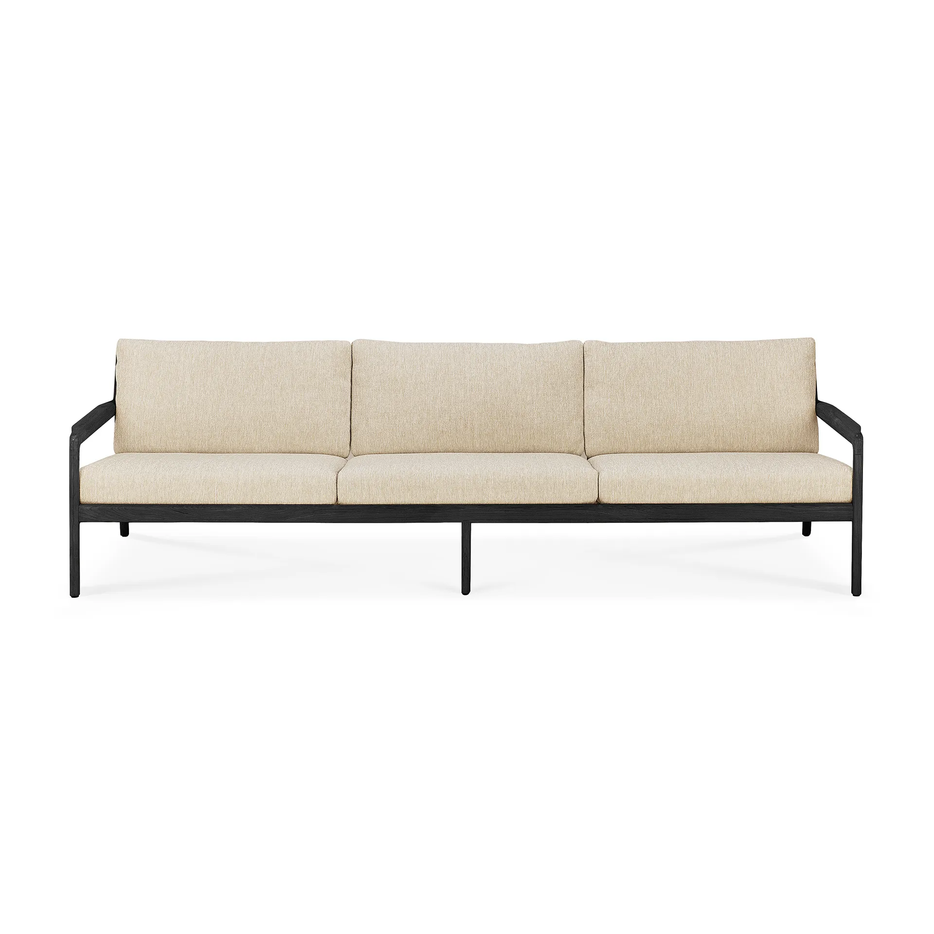 Jack outdoor 3-sitziges Sofa schwarzgebeizt teak, Natural Ethnicraft