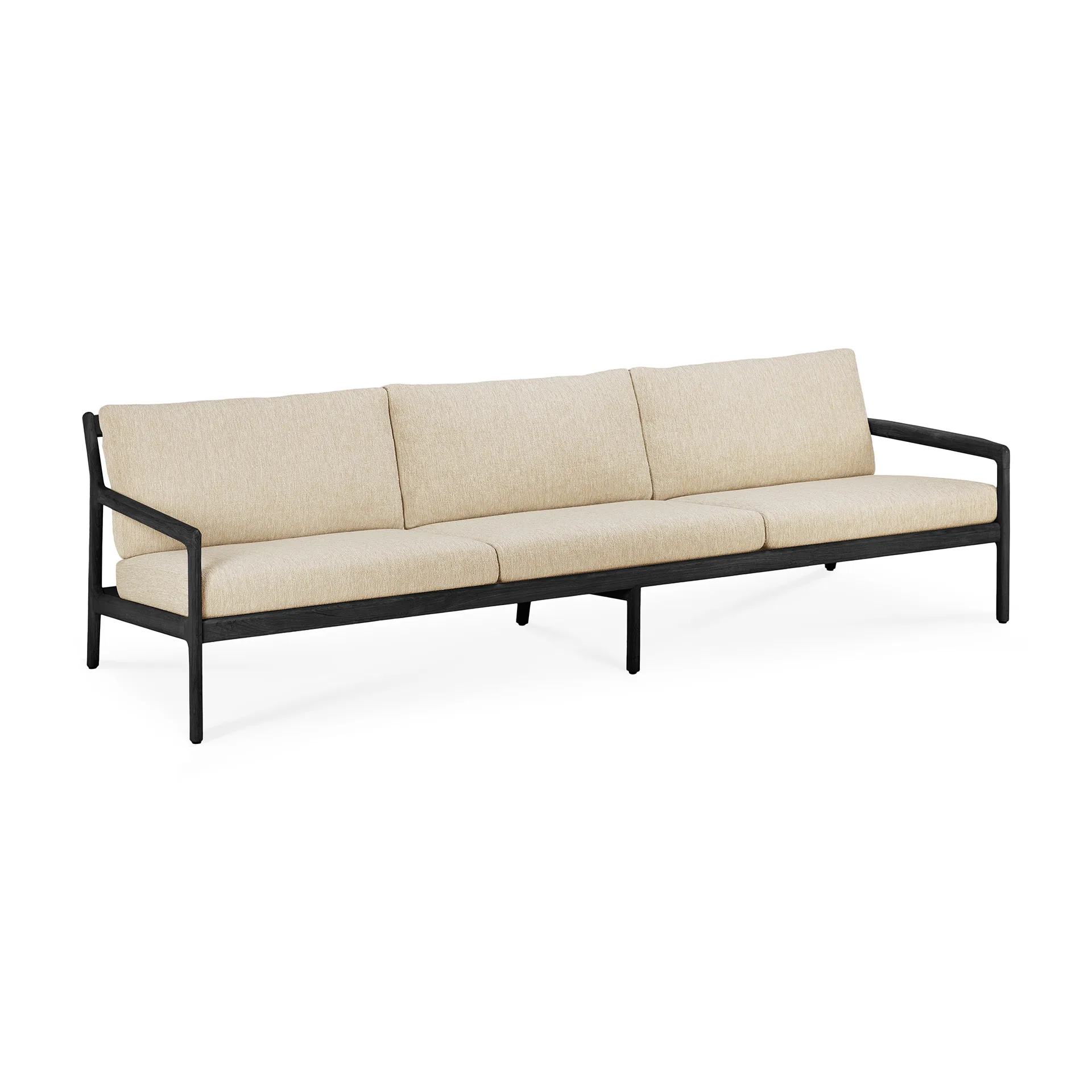 Jack outdoor 3-sitziges Sofa schwarzgebeizt teak, Natural Ethnicraft