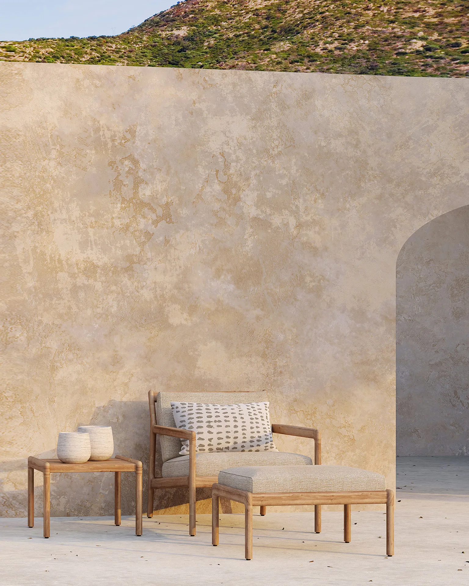 Jack Outdoor Fußhocker teak, Natural Ethnicraft