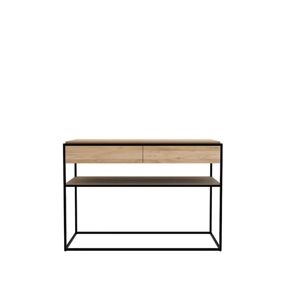 Monolit Konsolentisch 122x40 cm, Oak-Schwarz Ethnicraft