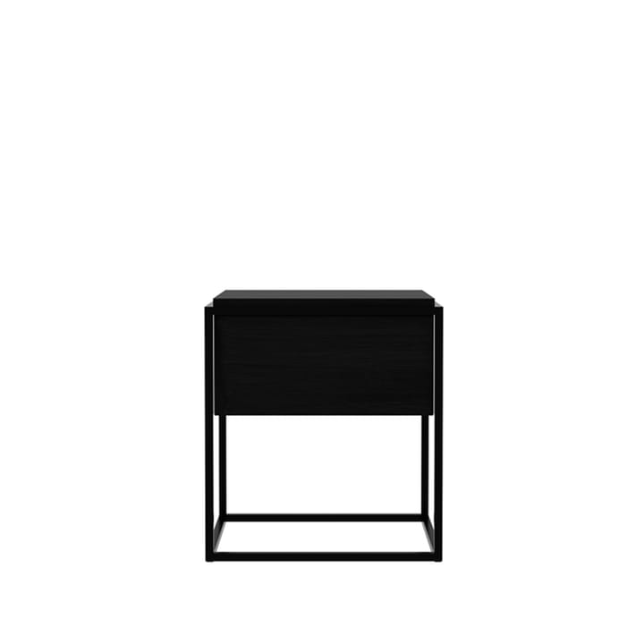 Monolit Nachttisch - Schwarze Eiche 1 Schublade-Schwarzes Metall - Ethnicraft