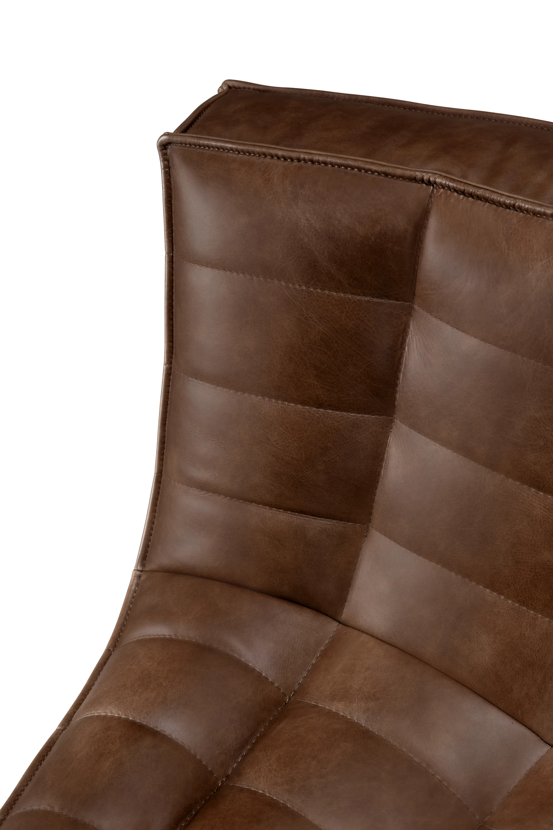 N701 Eckmodul abgerundet 45°, Leder Chestnut Ethnicraft