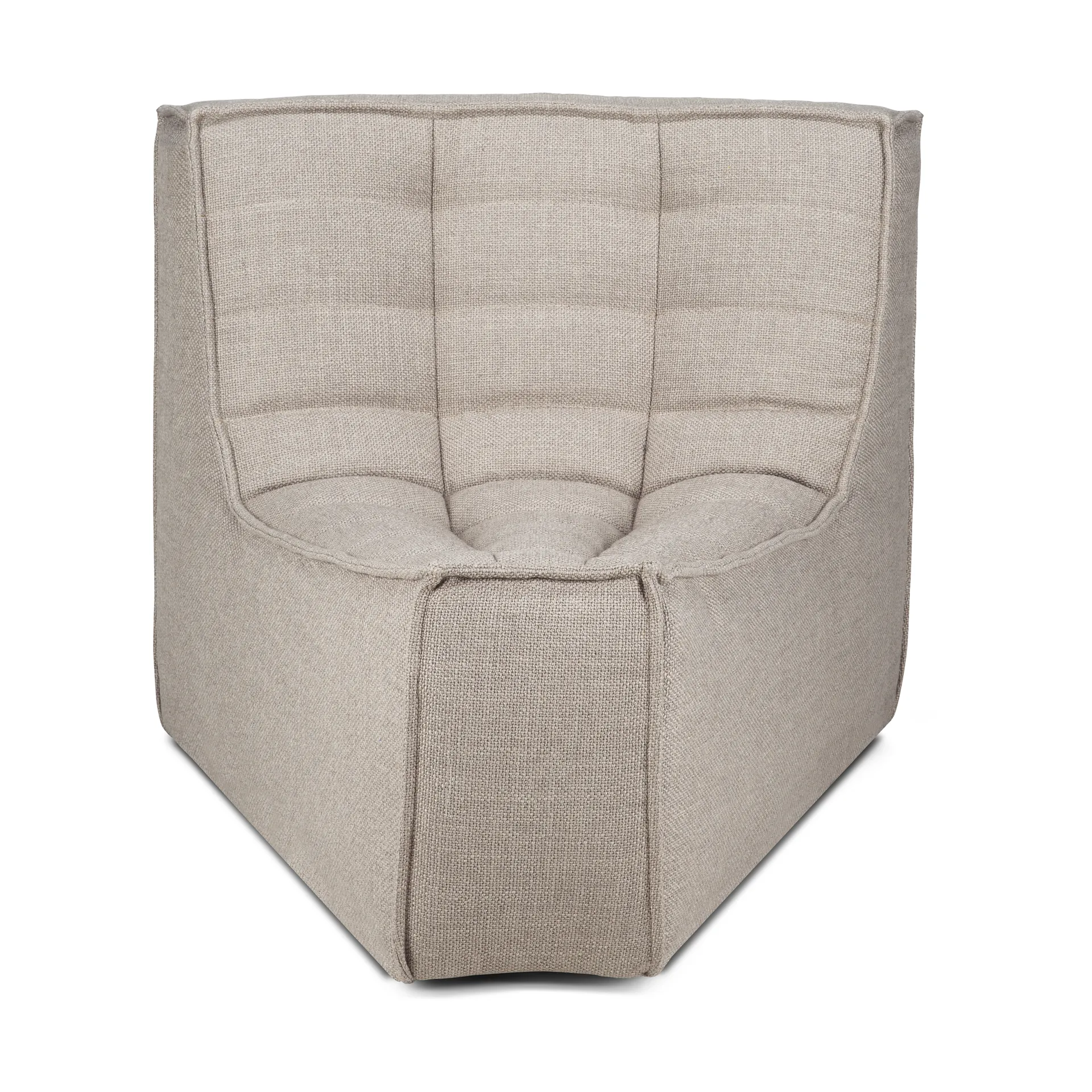 N701 Eckmodul abgerundet 45°, Stoff Ecru beige Ethnicraft