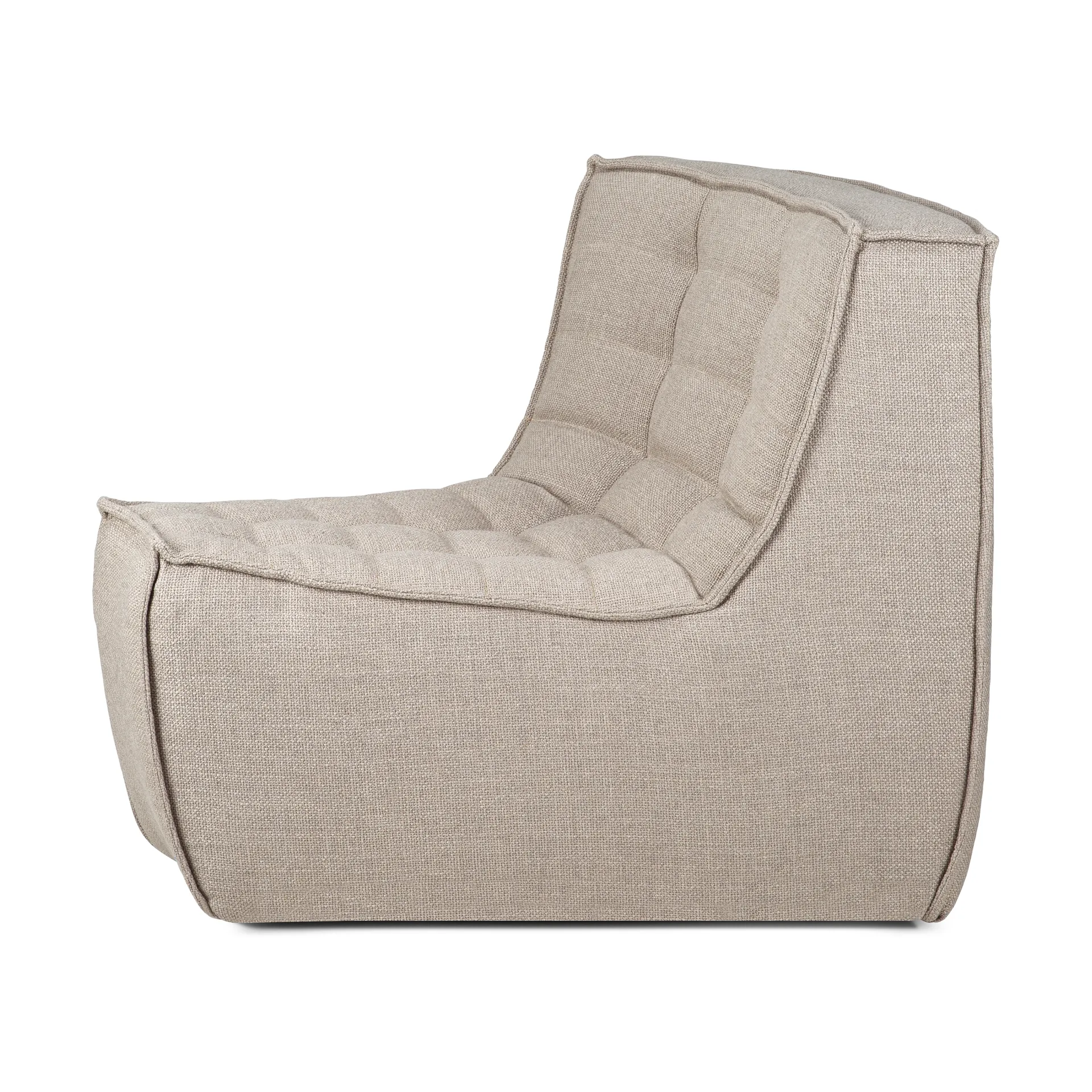 N701 Eckmodul abgerundet 45°, Stoff Ecru beige Ethnicraft