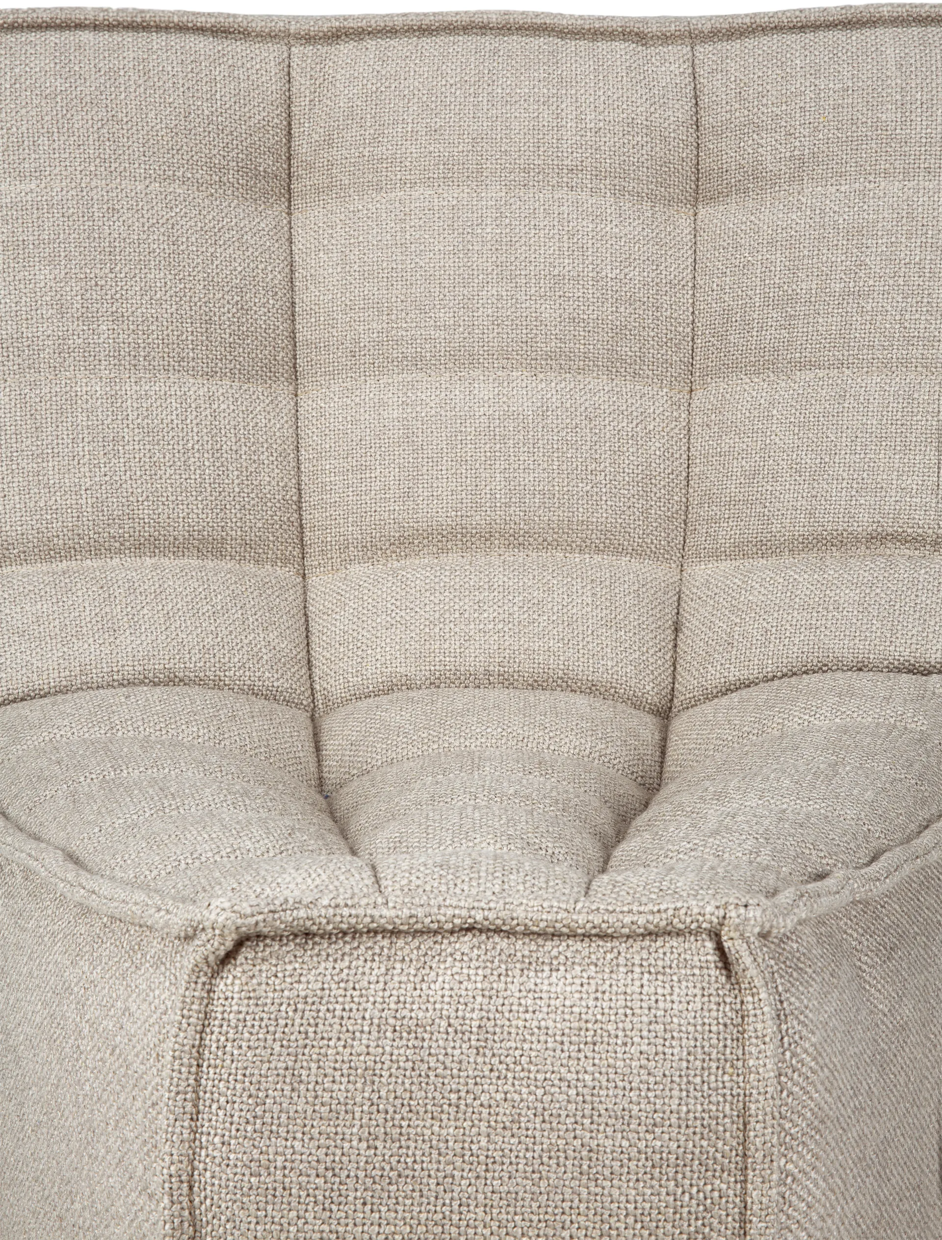 N701 Eckmodul abgerundet 45°, Stoff Ecru beige Ethnicraft