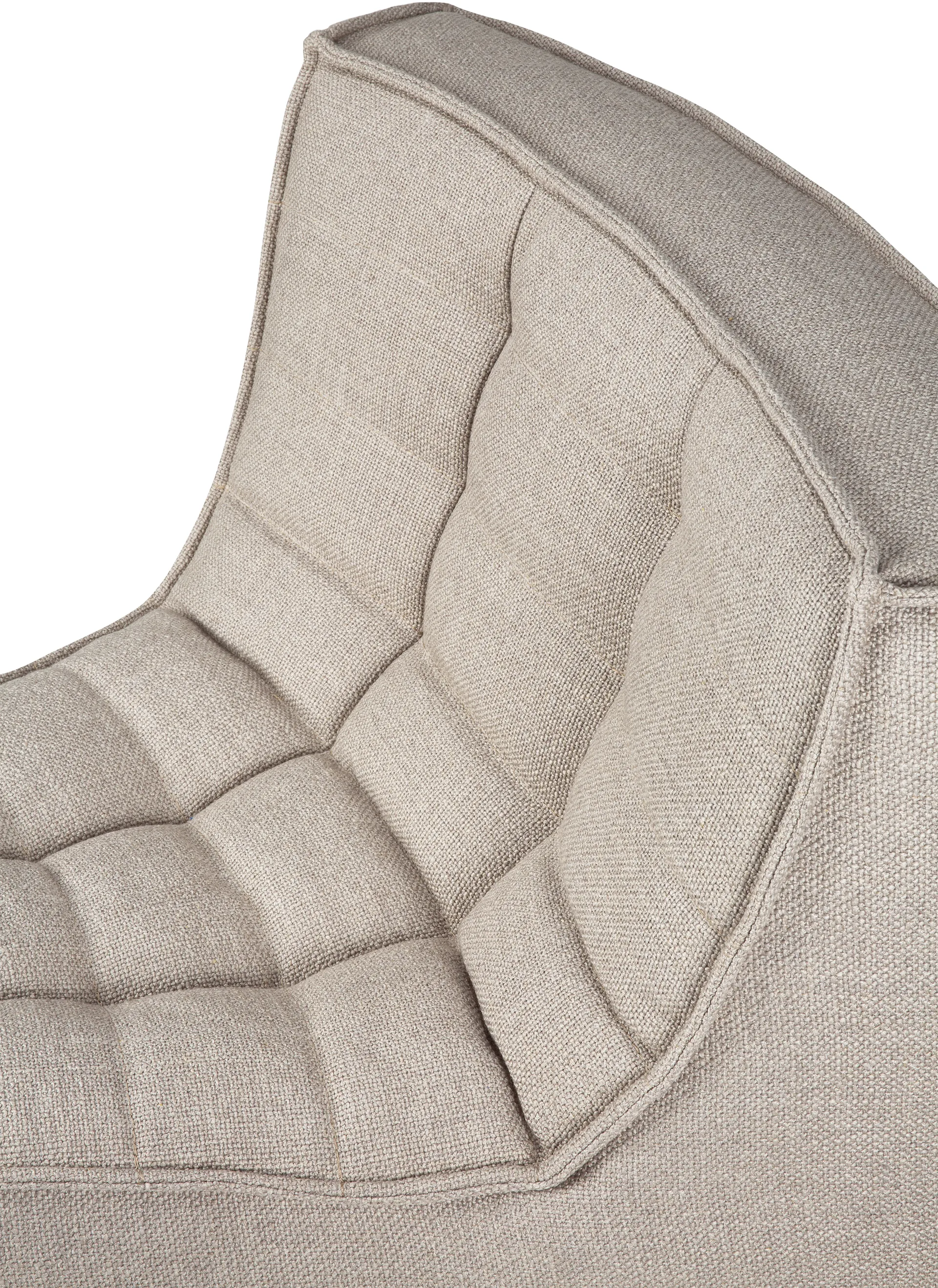 N701 Eckmodul abgerundet 45°, Stoff Ecru beige Ethnicraft