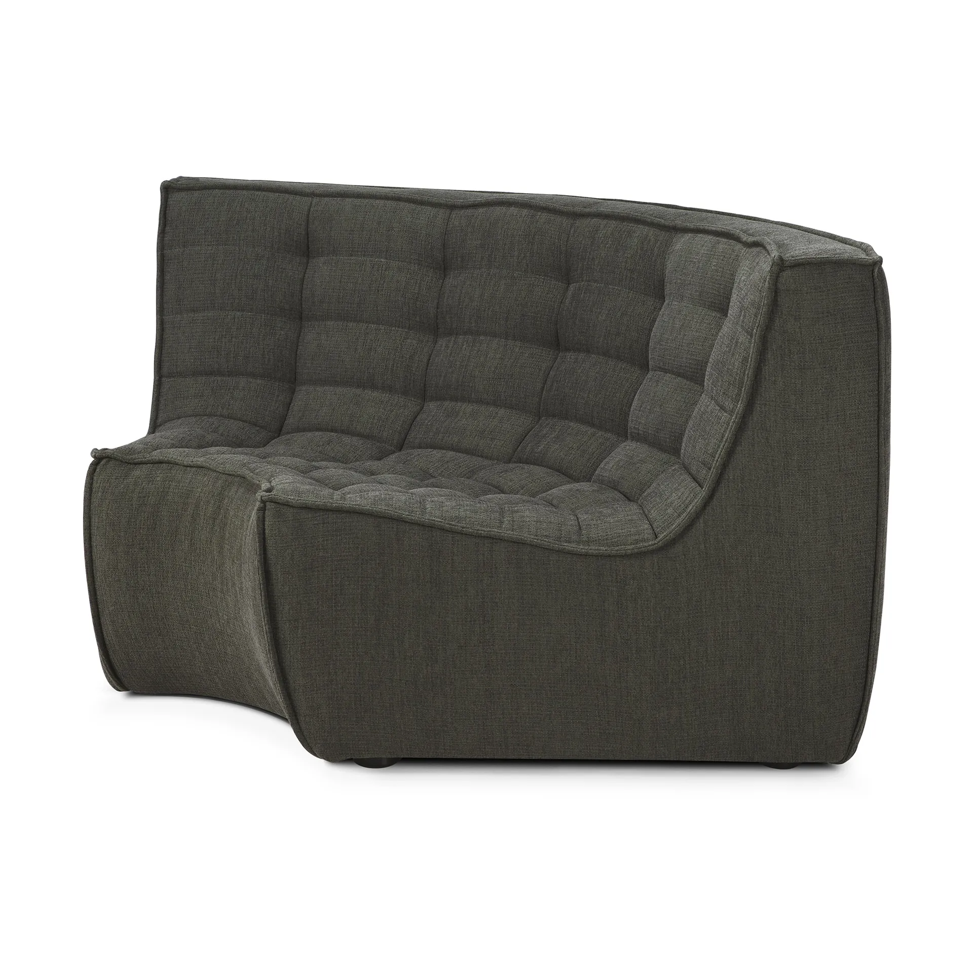 N701 Eckmodul abgerundet 90°, Moss Eco fabric Ethnicraft