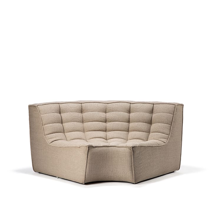 N701 Eckmodul abgerundet 90° - Stoff beige - Ethnicraft