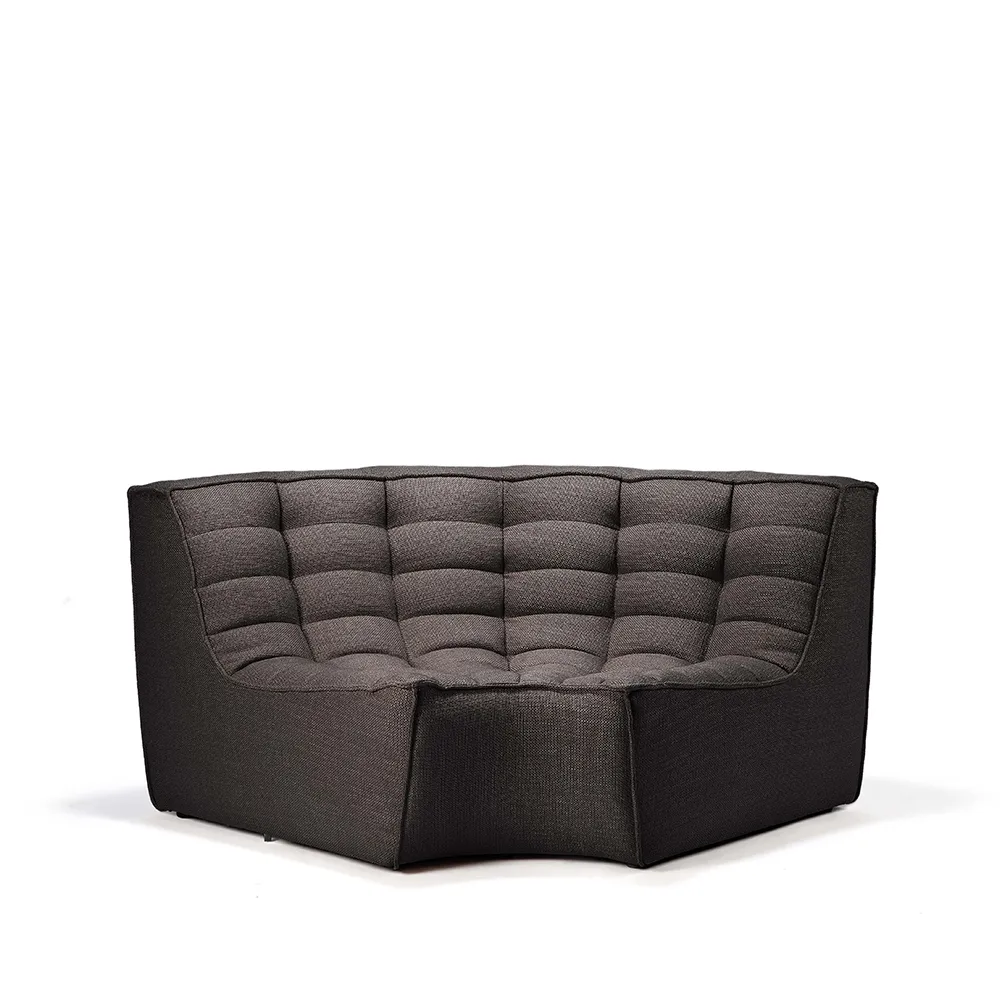 N701 Eckmodul abgerundet 90°, Stoff dark grey Ethnicraft