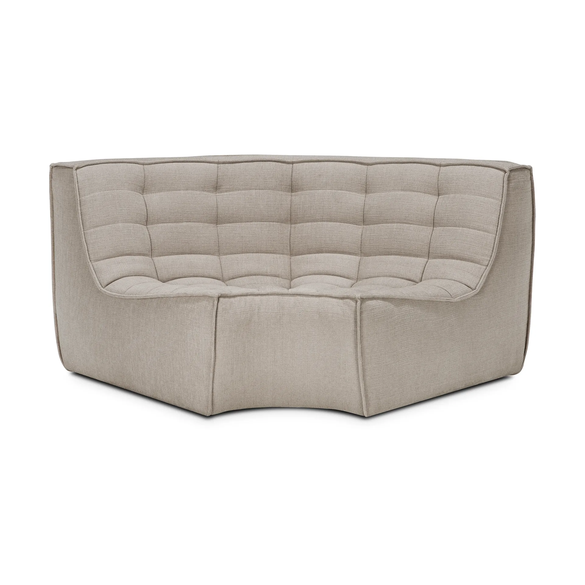 N701 Eckmodul abgerundet 90°, Stoff Ecru beige Ethnicraft