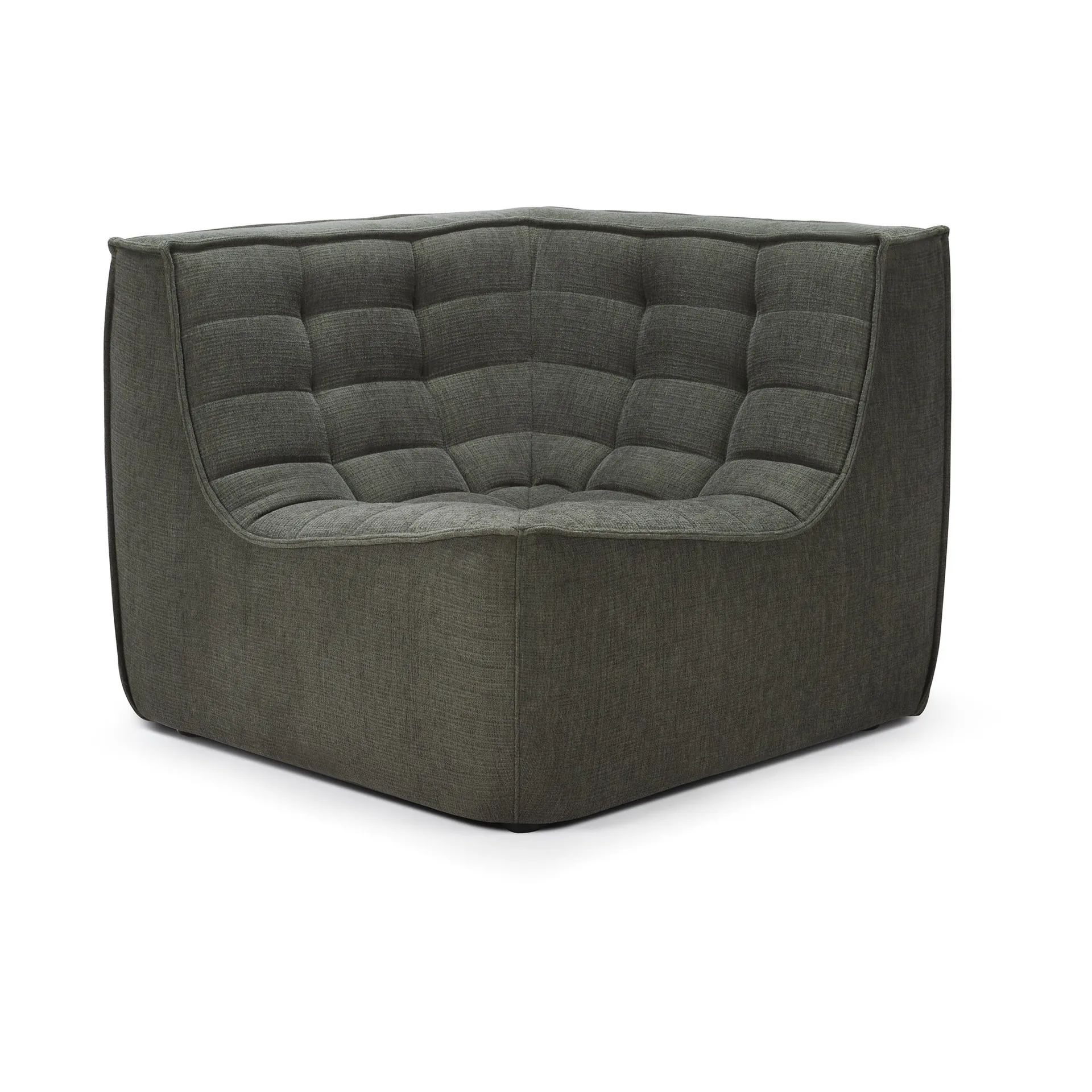 N701 Eckmodul gerade, Moss Eco fabric Ethnicraft