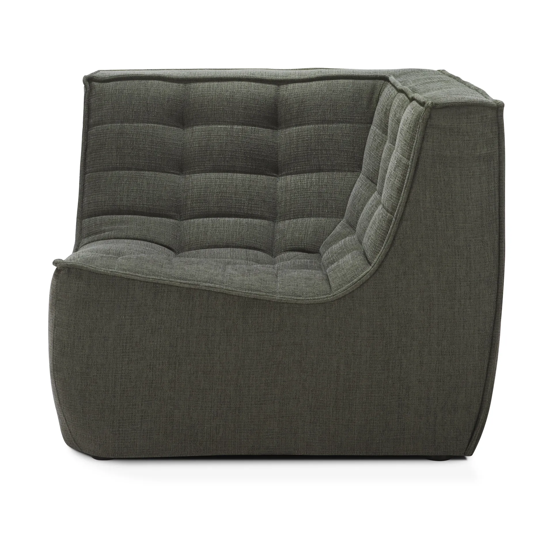 N701 Eckmodul gerade, Moss Eco fabric Ethnicraft