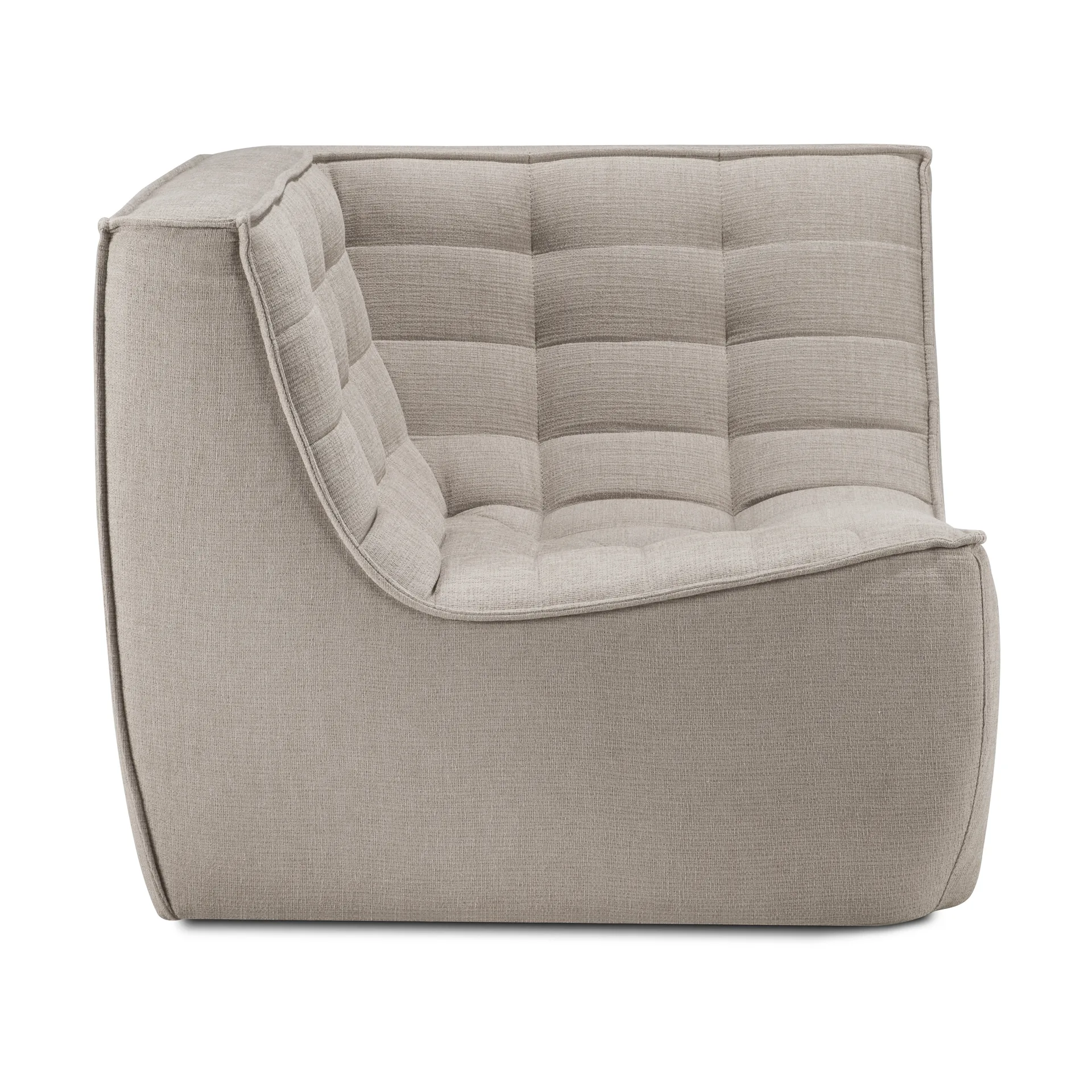 N701 Eckmodul gerade, Stoff Ecru beige Ethnicraft