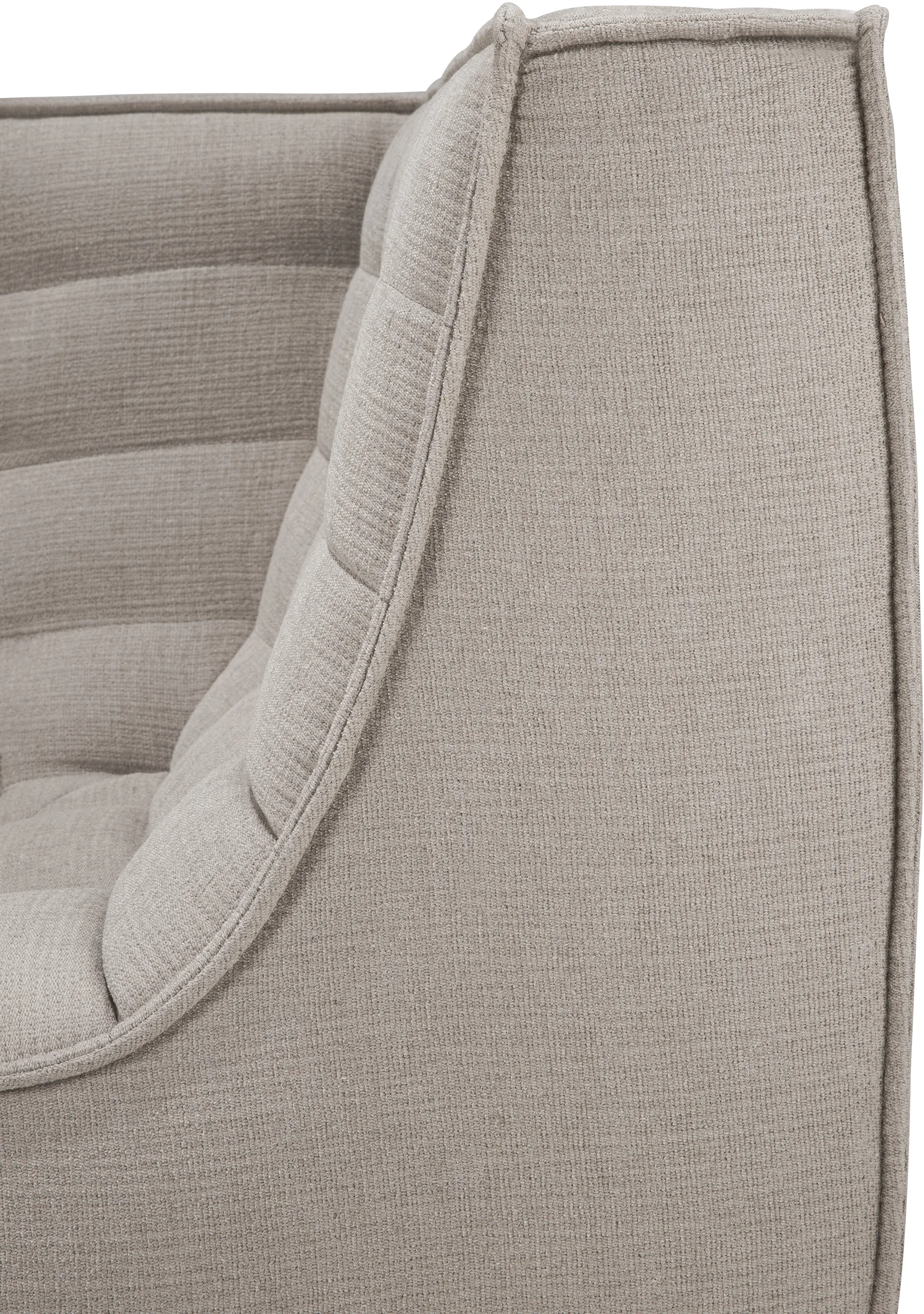 N701 Eckmodul gerade, Stoff Ecru beige Ethnicraft