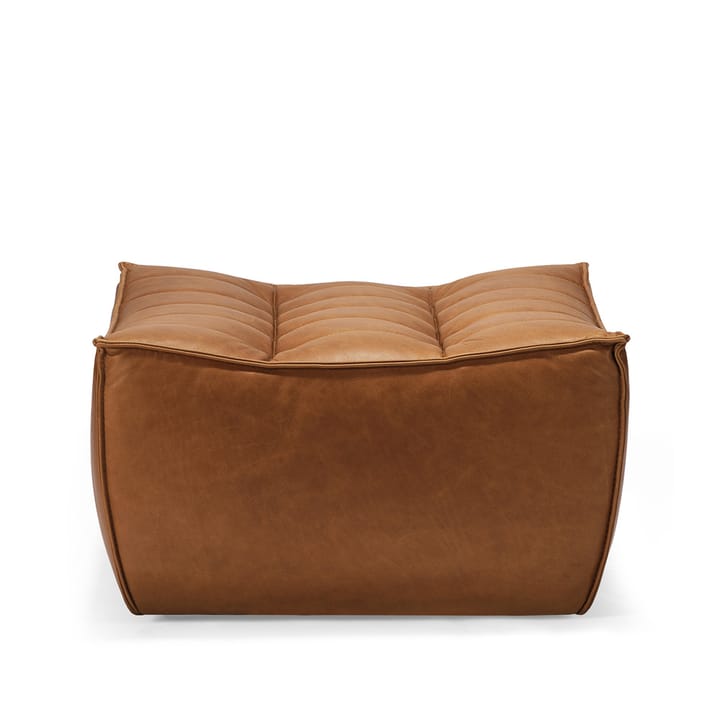 N701 Fußhocker 70x70 cm - Anilinledertasche braun - Ethnicraft