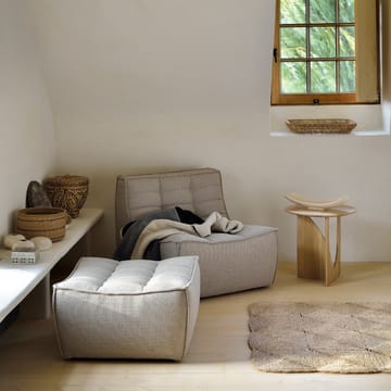 N701 Fußhocker 70x70 cm - Anilinledertasche braun - Ethnicraft