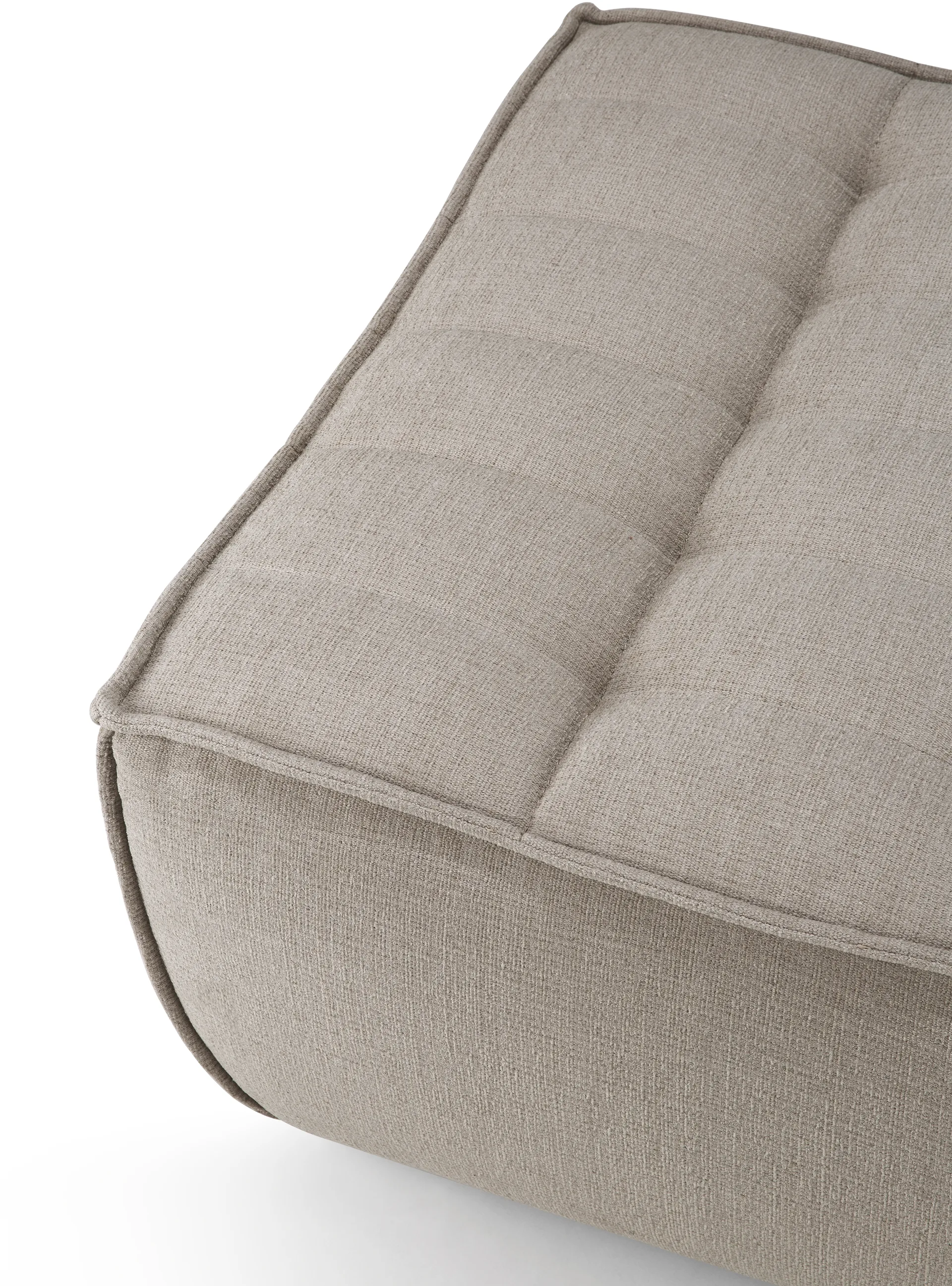 N701 Fußhocker 70x70 cm, Stoff Ecru beige Ethnicraft