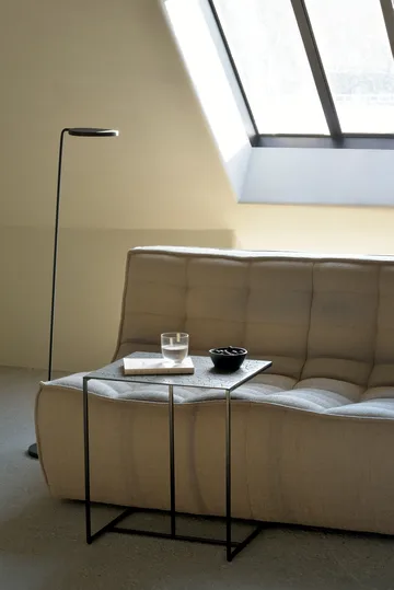 N701 Modul-Ecksofa mit abgerundeter Ecke, Stoff Beige, 301x171 cm - Ethnicraft