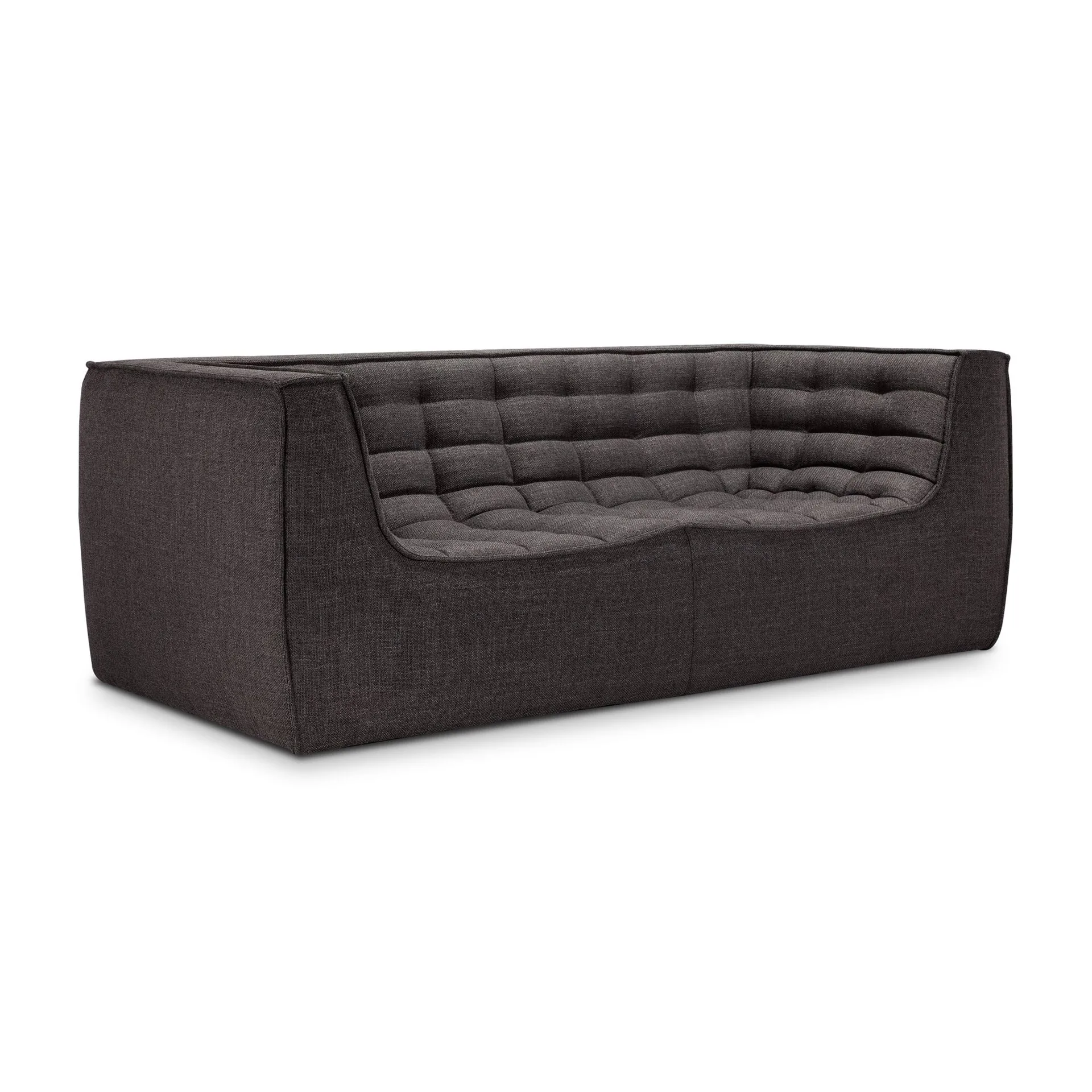 N701 Sofa 2-Sitz, Dark grey, mit Armlehnen Ethnicraft