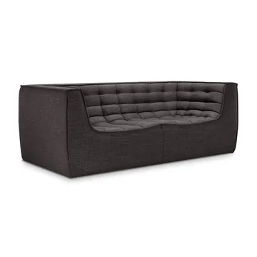 N701 Sofa 2-Sitz - Dark grey, mit Armlehnen - Ethnicraft