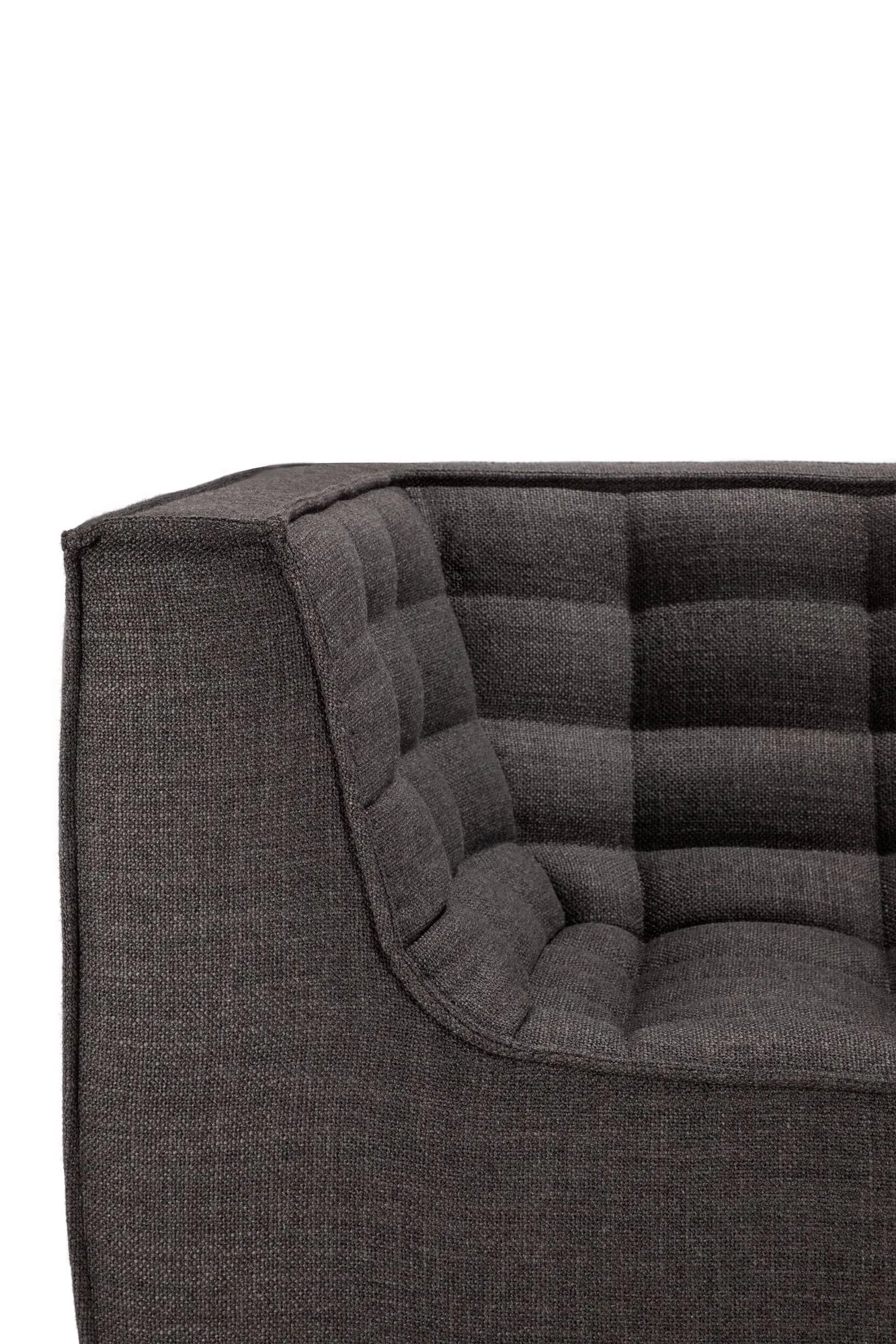 N701 Sofa 2-Sitz, Dark grey, mit Armlehnen Ethnicraft