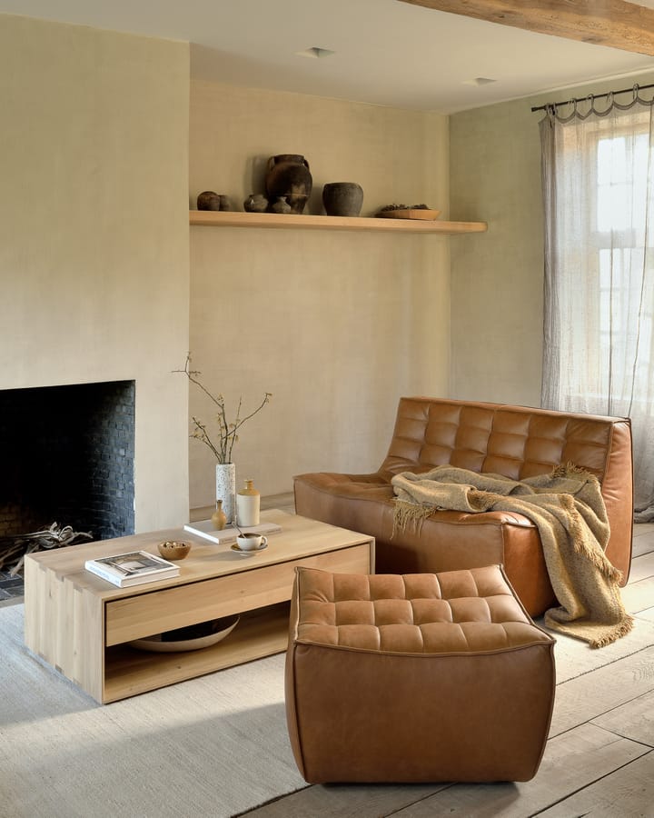 N701 Sofa 2-Sitz, Leder old saddle brown Ethnicraft