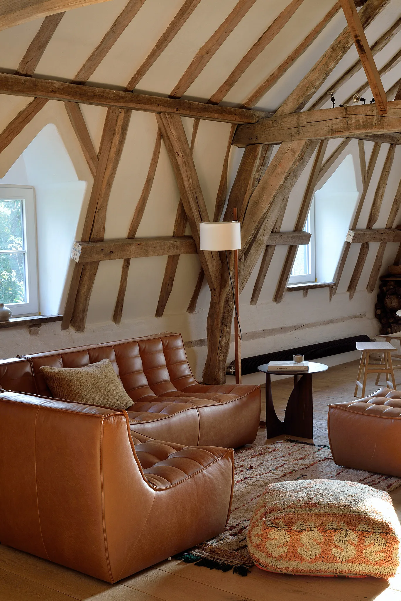 N701 Sofa 2-Sitz, Leder old saddle brown Ethnicraft