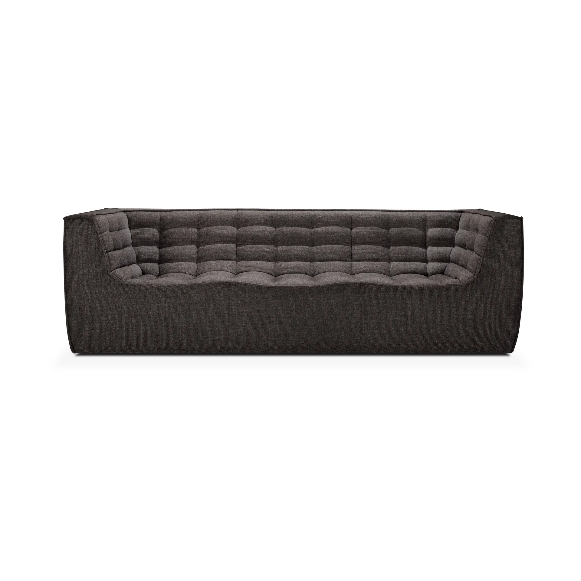 N701 Sofa 3-Sitz, Dark grey, mit Armlehnen Ethnicraft
