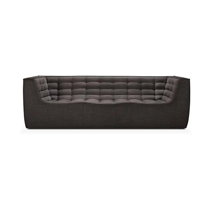 N701 Sofa 3-Sitz - Dark grey, mit Armlehnen - Ethnicraft